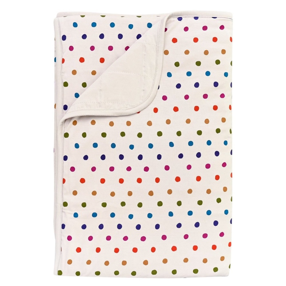 NIB Kyte Oat Polka Dot Toddler Blanket